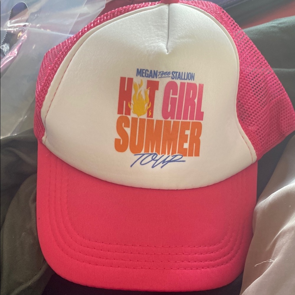Vibrant Megan Thee Stallion, Pink Mesh Trucker Hat